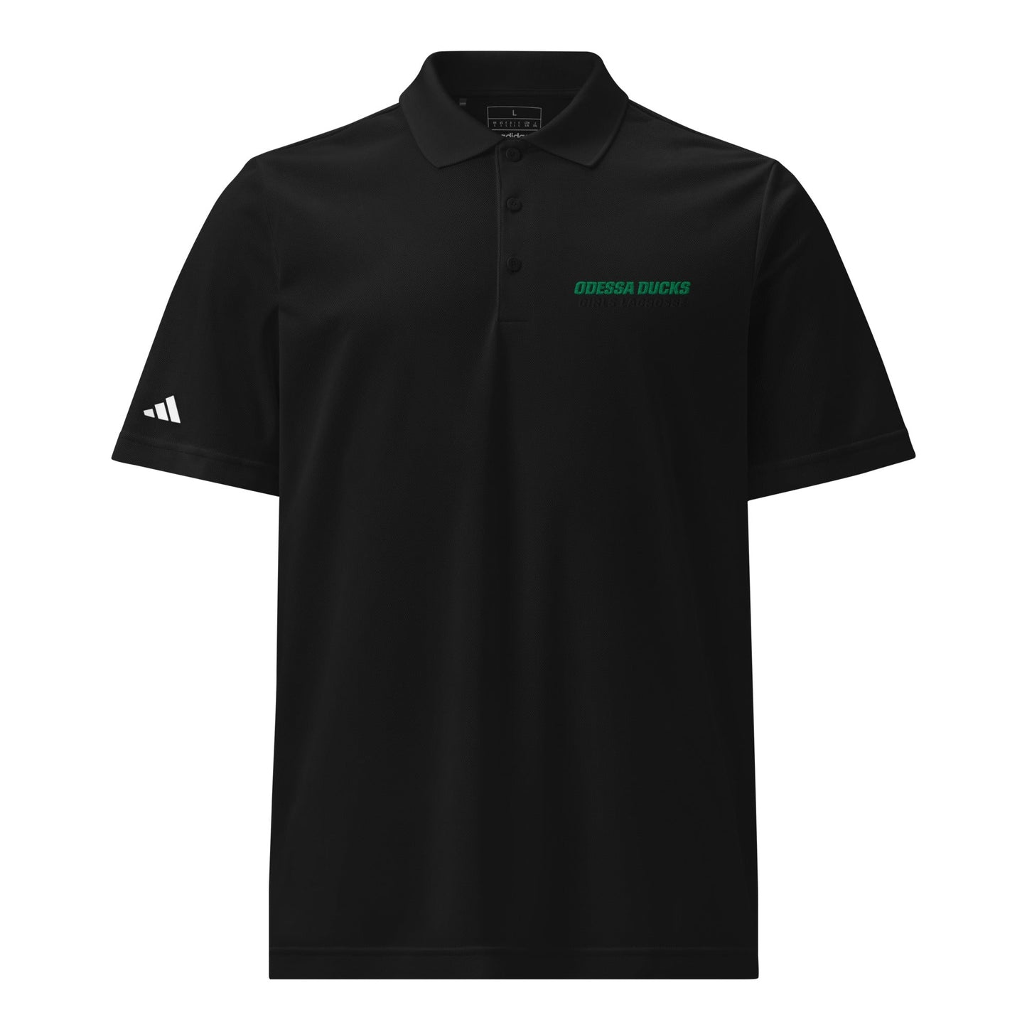 Signature | Embroidered Adidas Sport Polo | Odessa Girls Lacrosse | Duck Sticks Logo