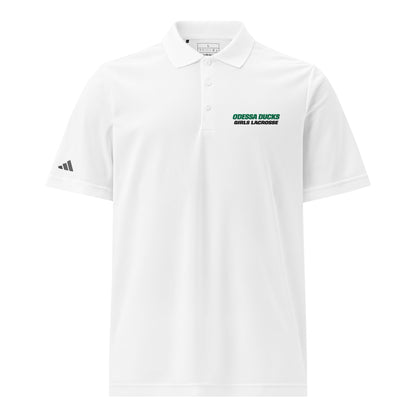 Signature | Embroidered Adidas Sport Polo | Odessa Girls Lacrosse | Duck Sticks Logo