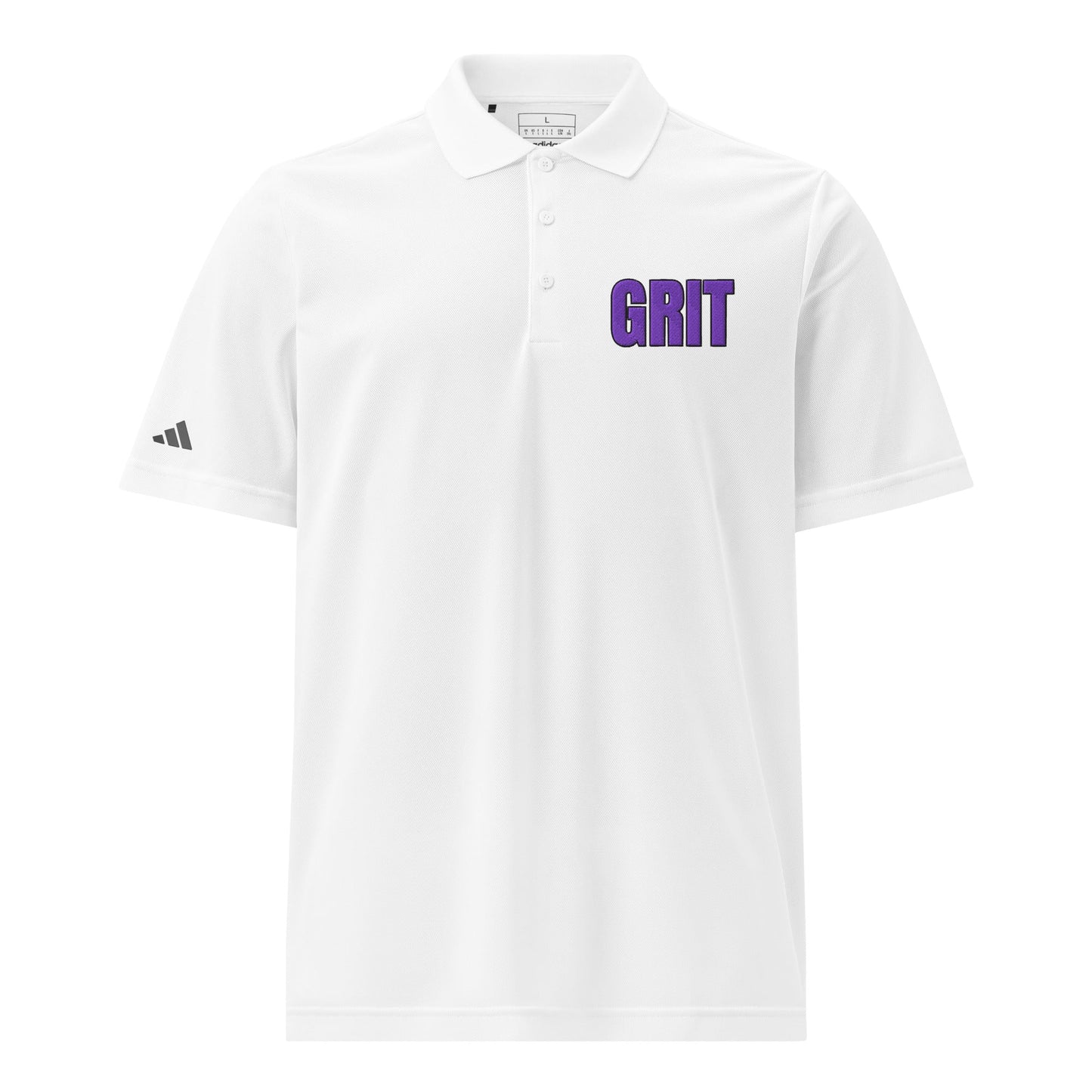 Signature | Embroidered Adidas Sport Polo | Pure Grit Softball | Purple Logo
