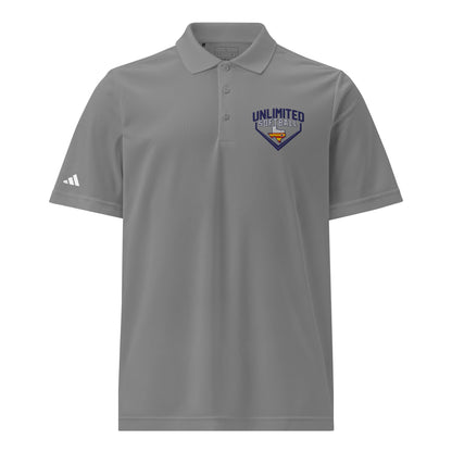 Signature | Embroidered Adidas Sport Polo | Texas Unlimited | Home Plate Logo