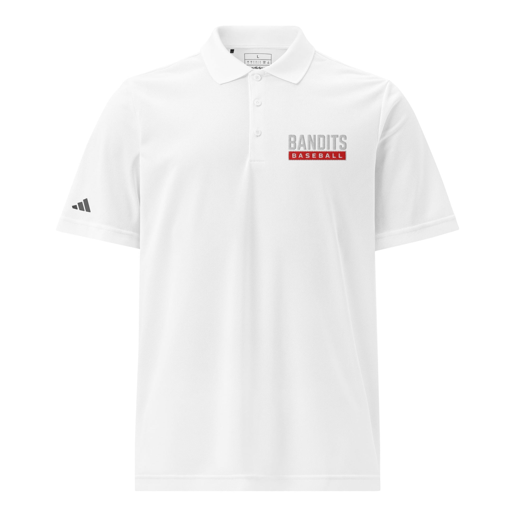 Signature | Embroidered Adidas Sport Polo | Tri - City Baseball | Varsity Script Logo