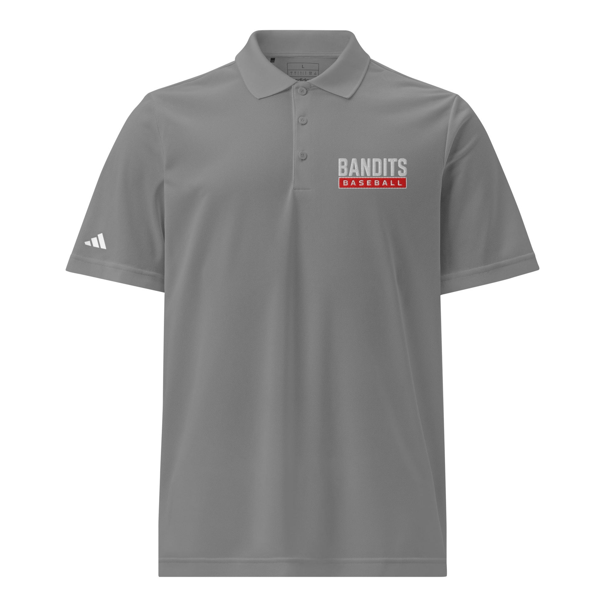 Signature | Embroidered Adidas Sport Polo | Tri - City Baseball | Varsity Script Logo