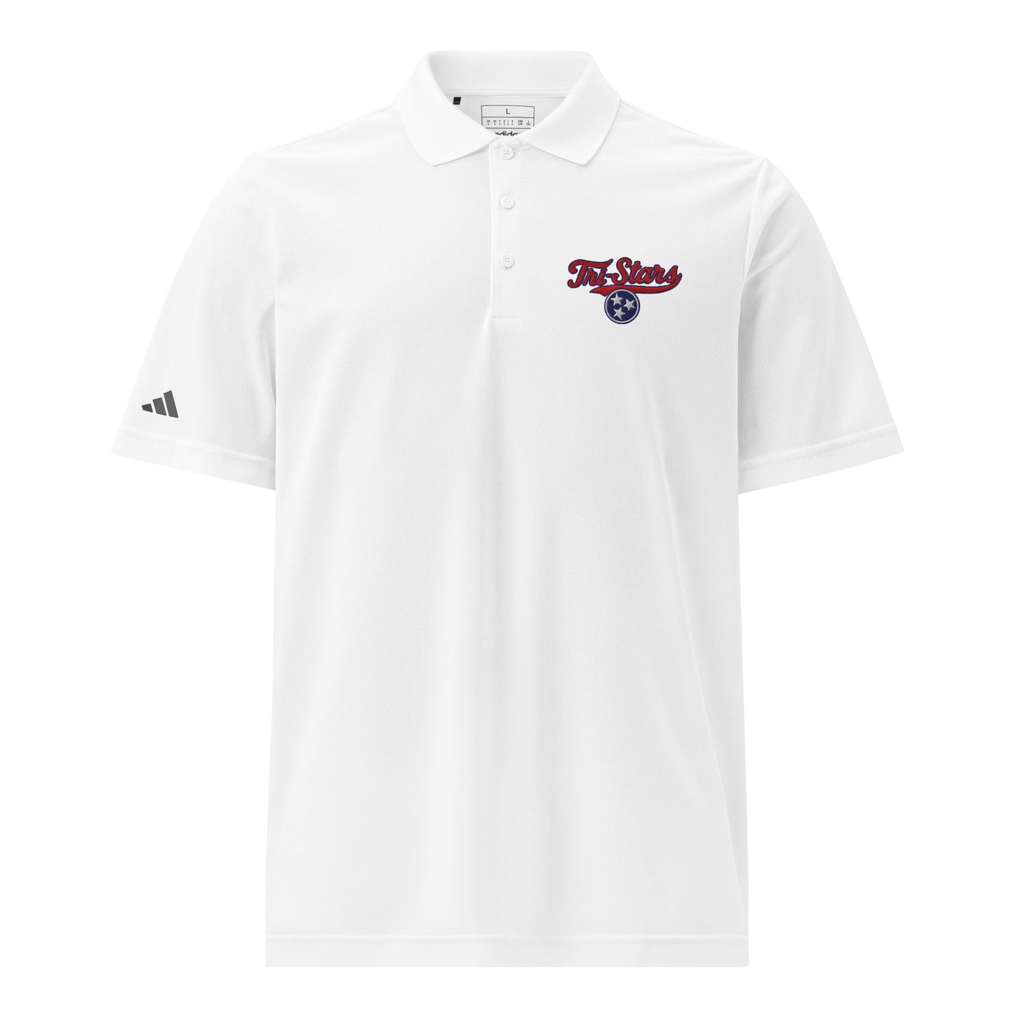Signature | Embroidered Adidas Sport Polo | Tri - Stars | 3 Stars Logo