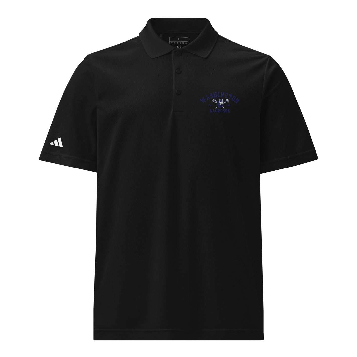 Signature | Embroidered Adidas Sport Polo | UW Women's Club Lacrosse | Washington Lacrosse Logo