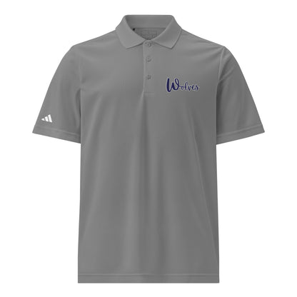 Signature | Embroidered Adidas Sport Polo | White Mountain School | Script Logo