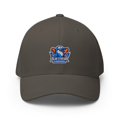 Signature | Flexfit Baseball Cap | Blue Streak Lightning | Mascot Logo