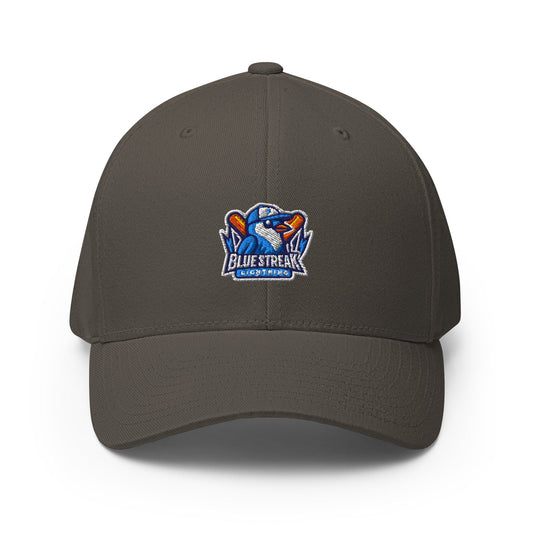 Signature | Flexfit Baseball Cap | Blue Streak Lightning | Mascot Logo