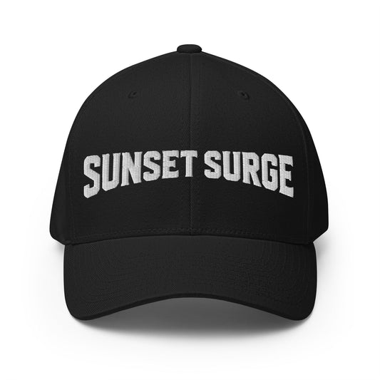 Signature | Flexfit Baseball Cap | Sunset Surge All-Star Cheerleading | Crest Logo