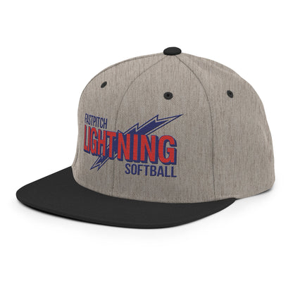 Snapback Hat | Amherst Lightning Softball | Lightning Logo