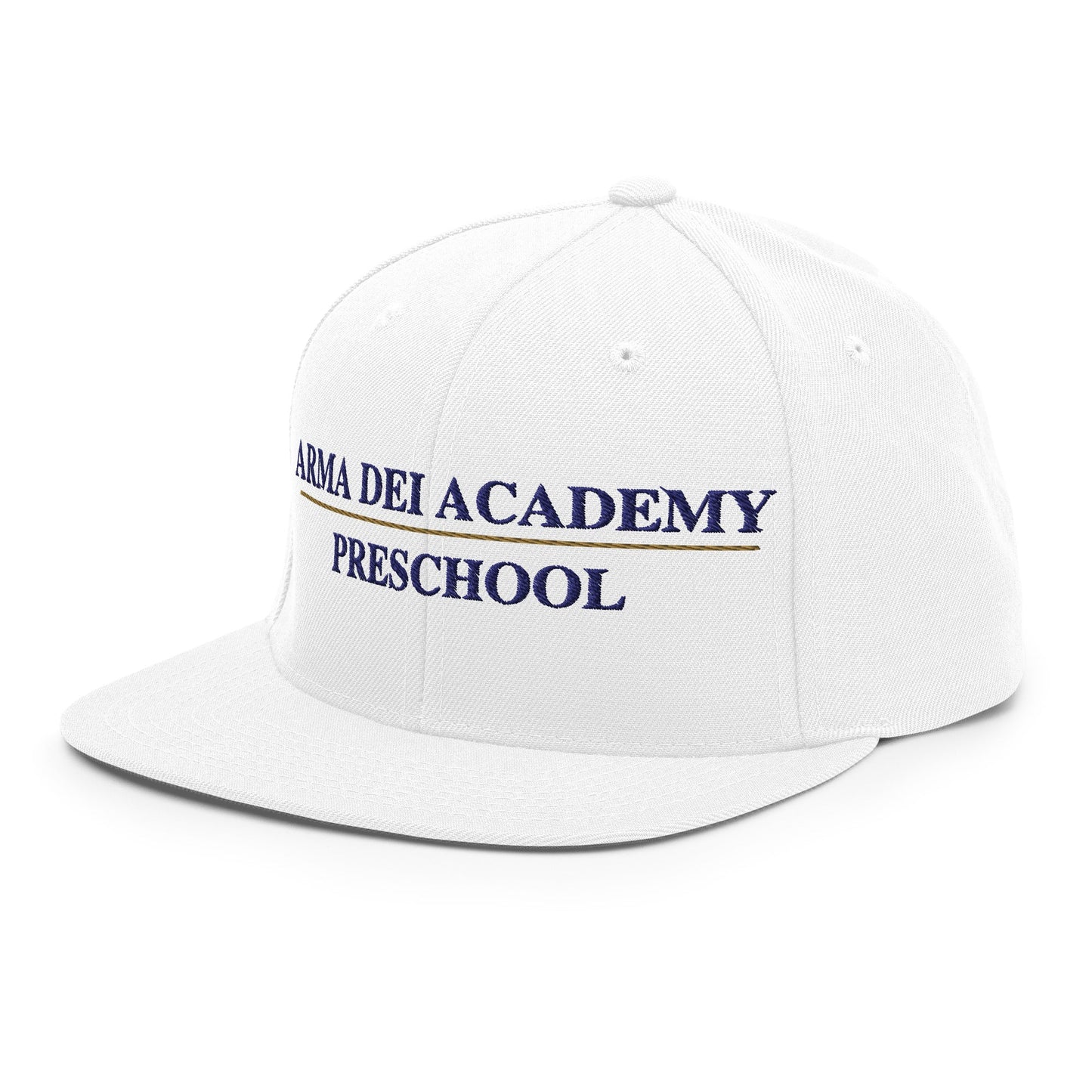 Snapback Hat | Arma Dei Academy Preschool | Script Logo