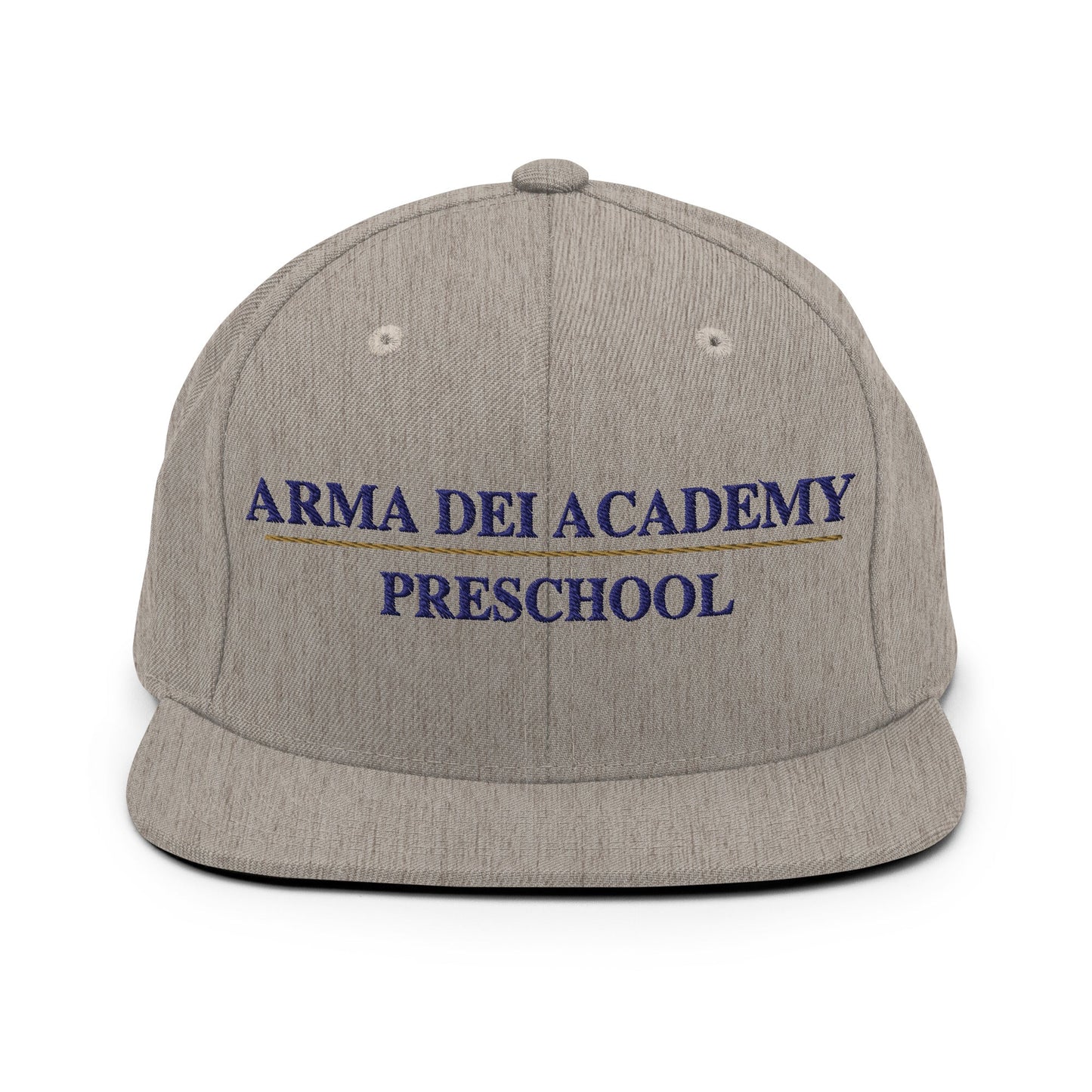 Snapback Hat | Arma Dei Academy Preschool | Script Logo