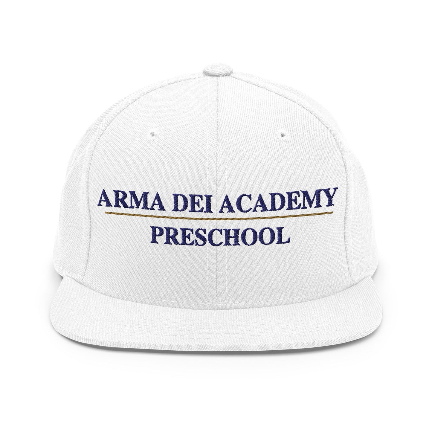 Snapback Hat | Arma Dei Academy Preschool | Script Logo
