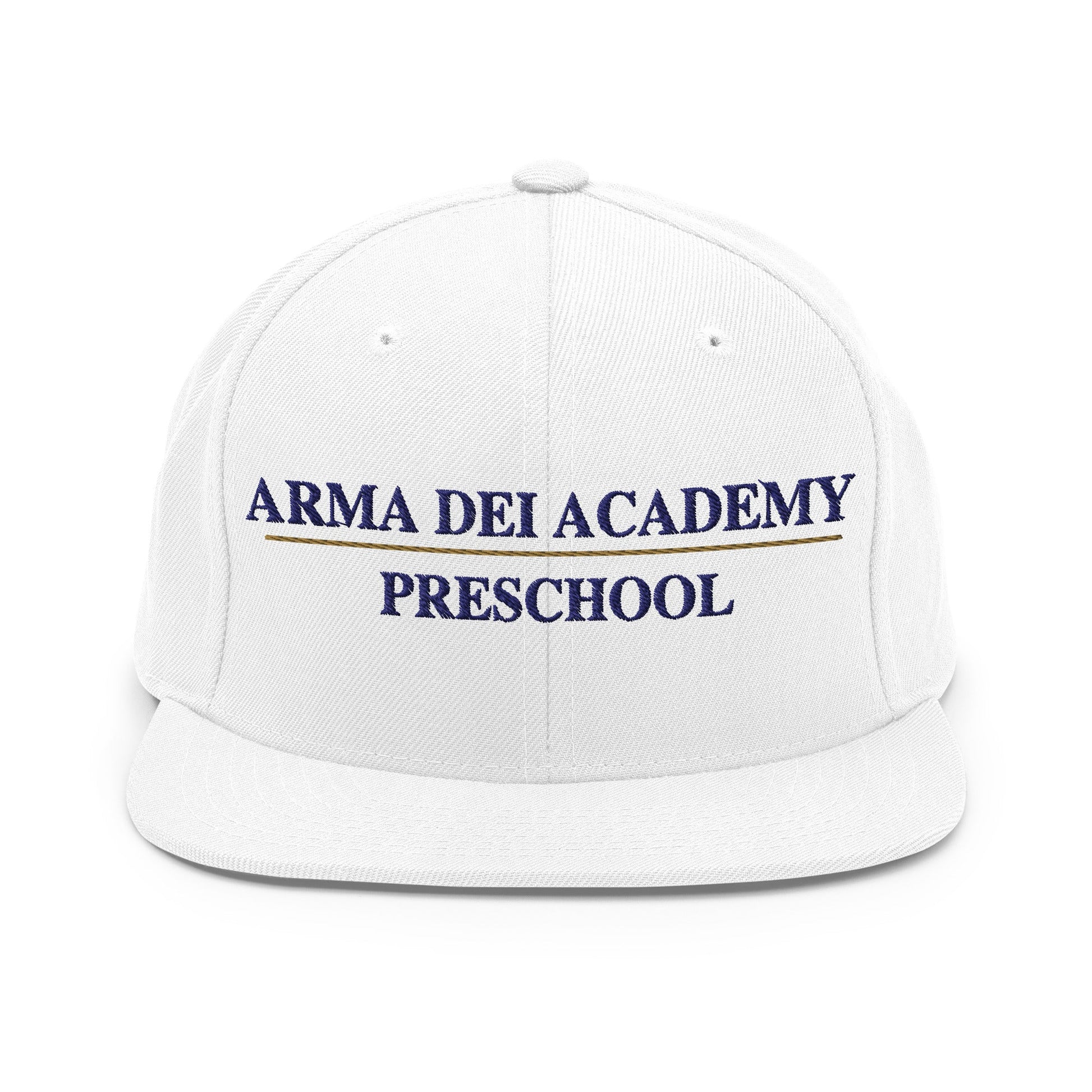 Snapback Hat | Arma Dei Academy Preschool | Script Logo