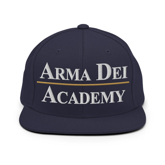 Snapback Hat | Arma Dei Academy | Script Logo