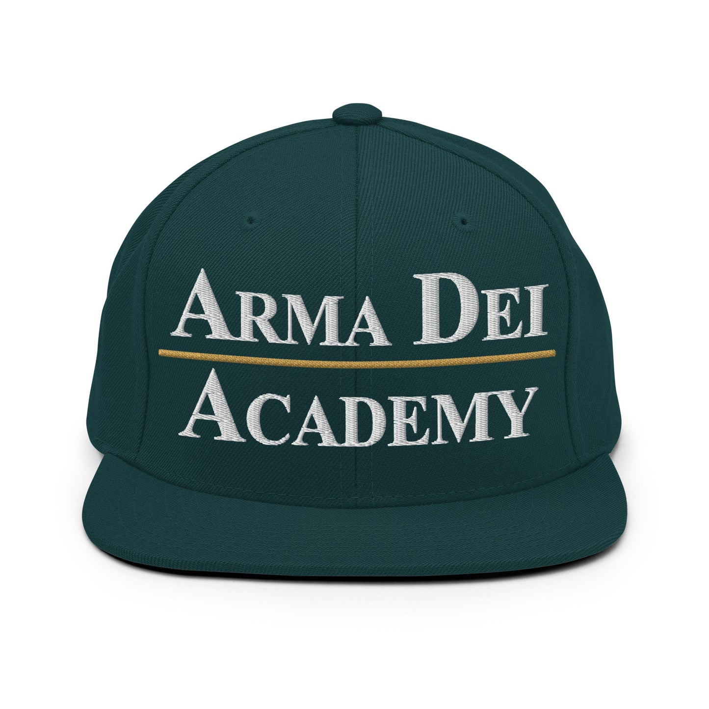 Snapback Hat | Arma Dei Academy | Script Logo
