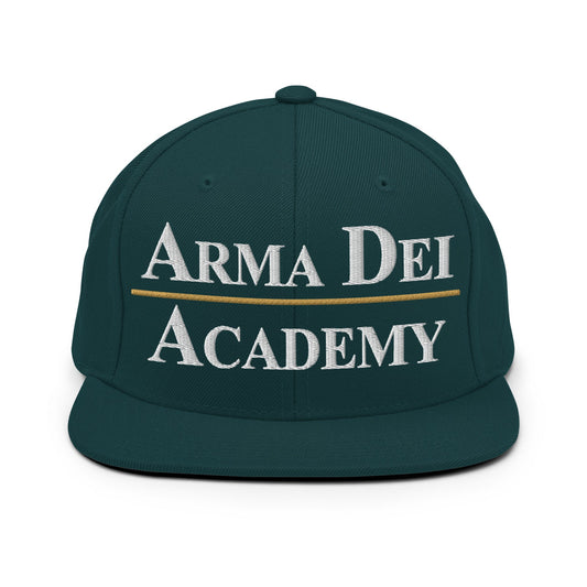 Snapback Hat | Arma Dei Academy | Script Logo