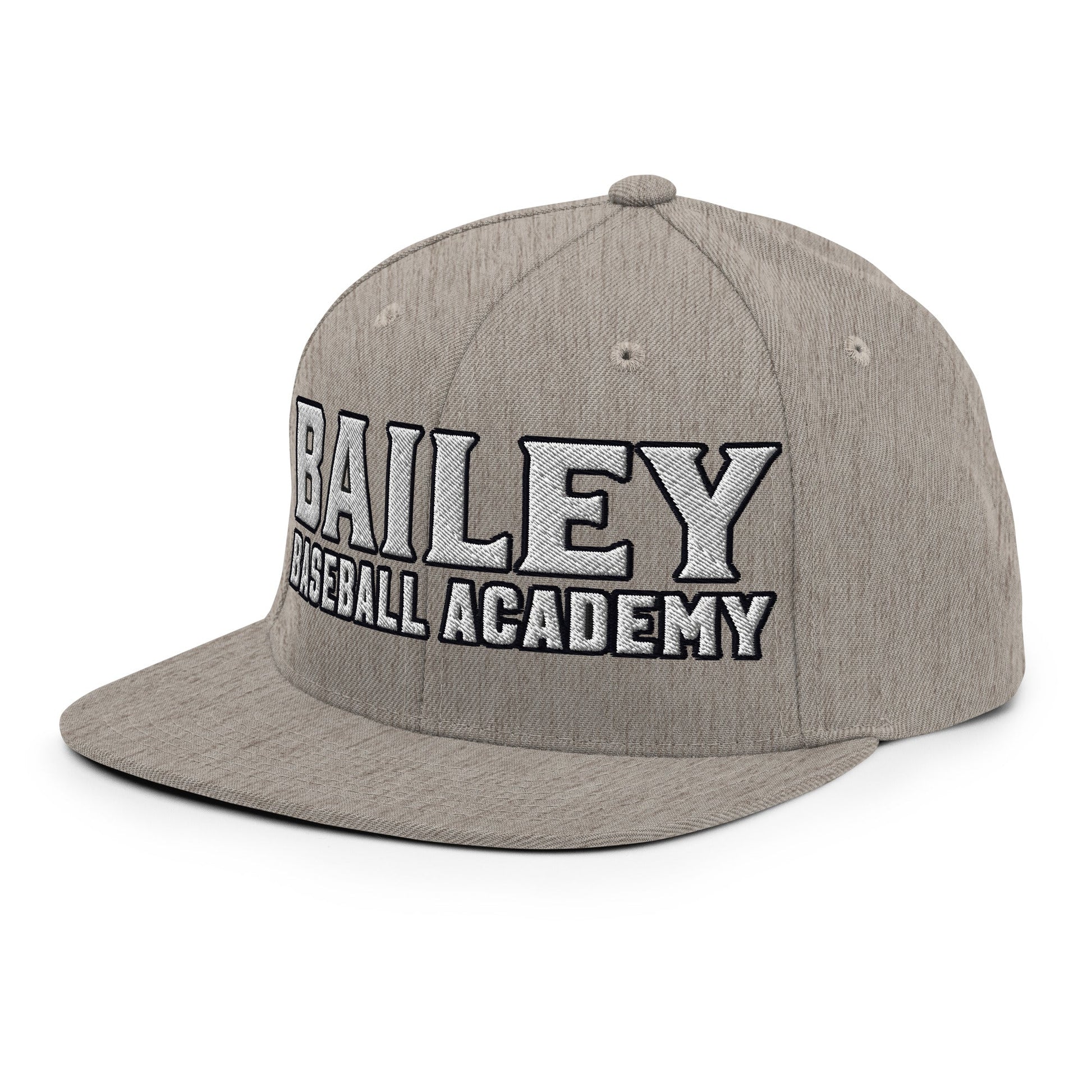 Snapback Hat | Bailey Baseball Academy | Script Logo
