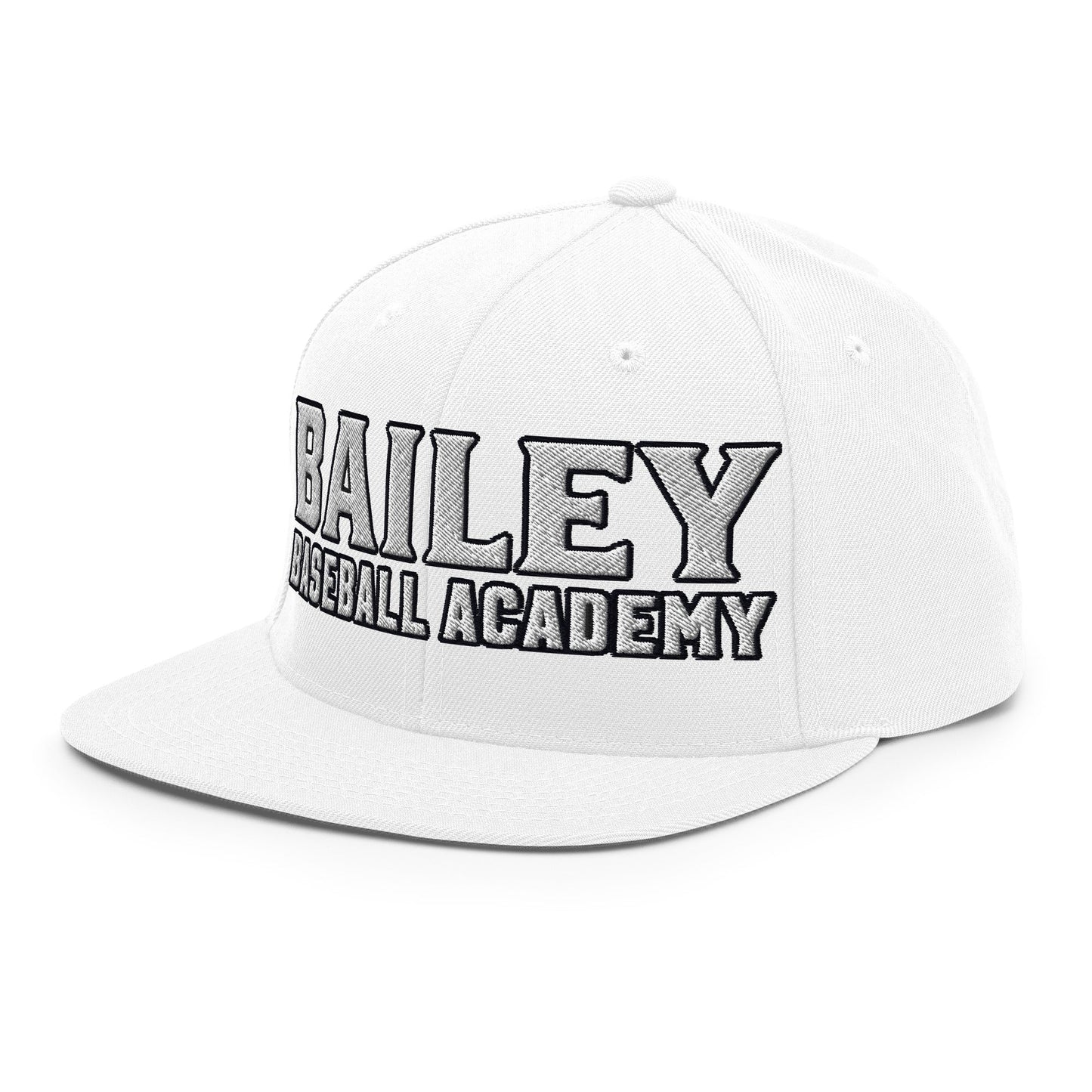 Snapback Hat | Bailey Baseball Academy | Script Logo