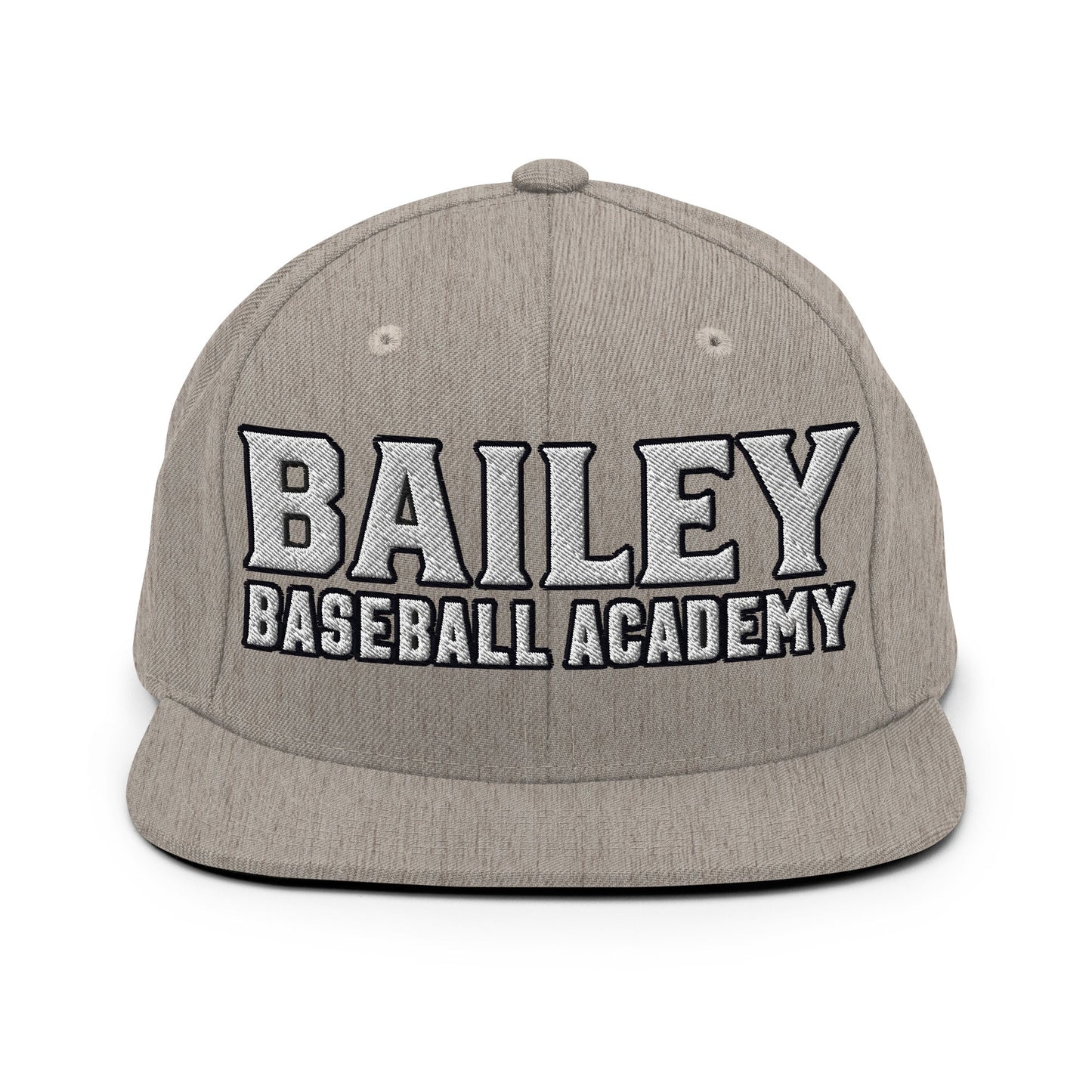 Snapback Hat | Bailey Baseball Academy | Script Logo