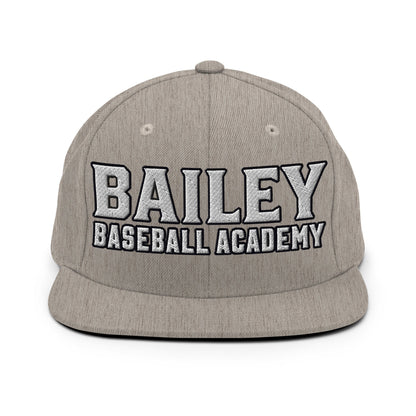 Snapback Hat | Bailey Baseball Academy | Script Logo