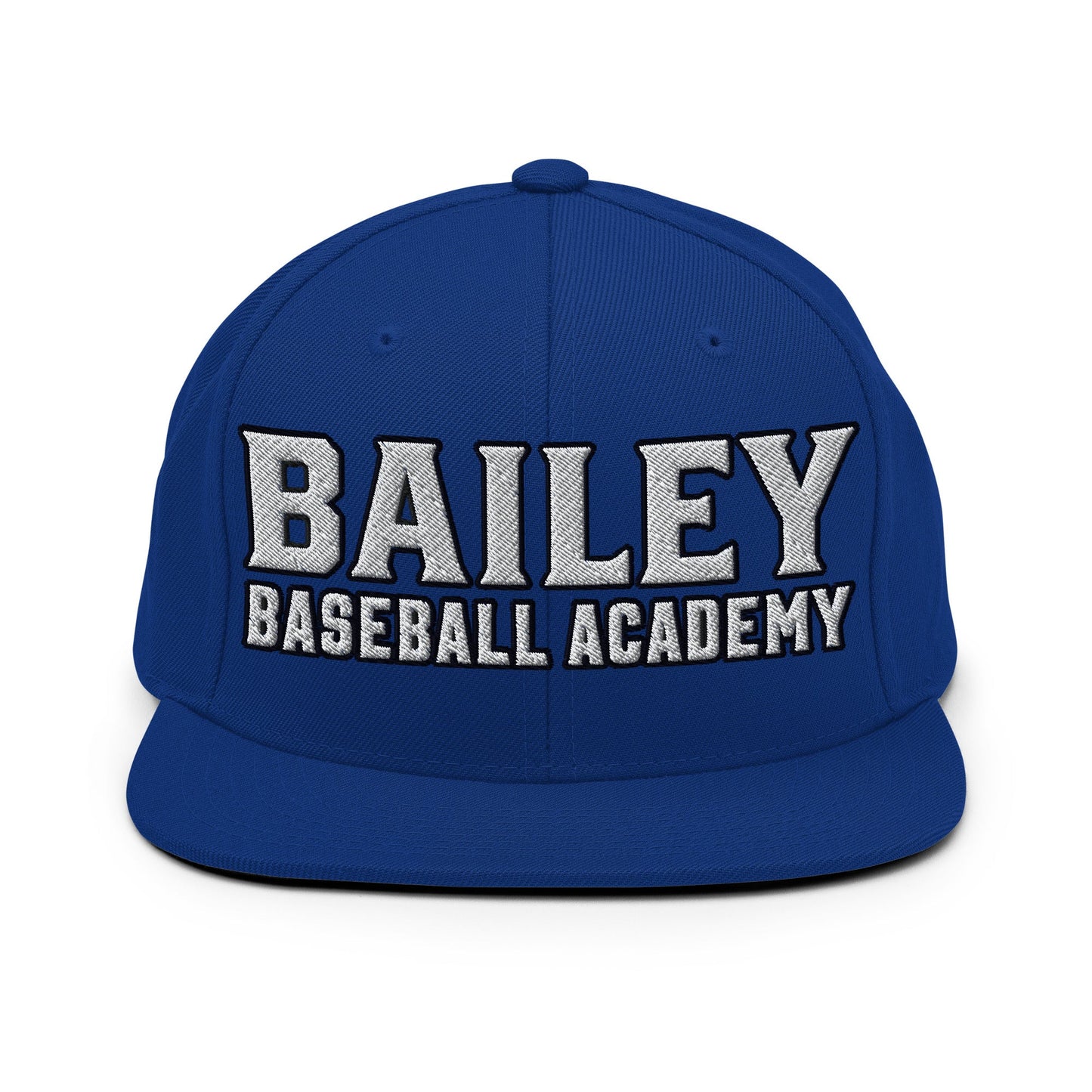 Snapback Hat | Bailey Baseball Academy | Script Logo