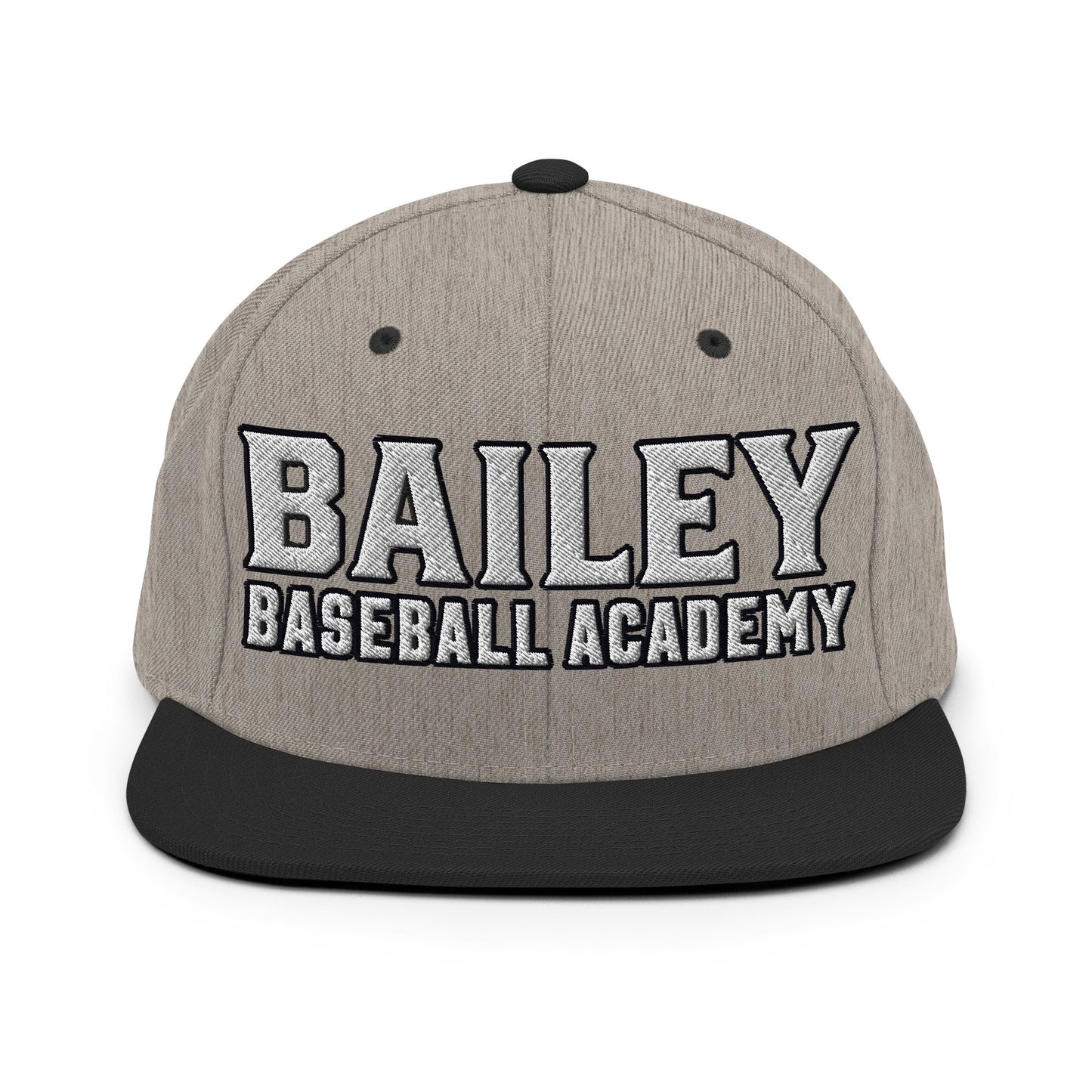 Snapback Hat | Bailey Baseball Academy | Script Logo