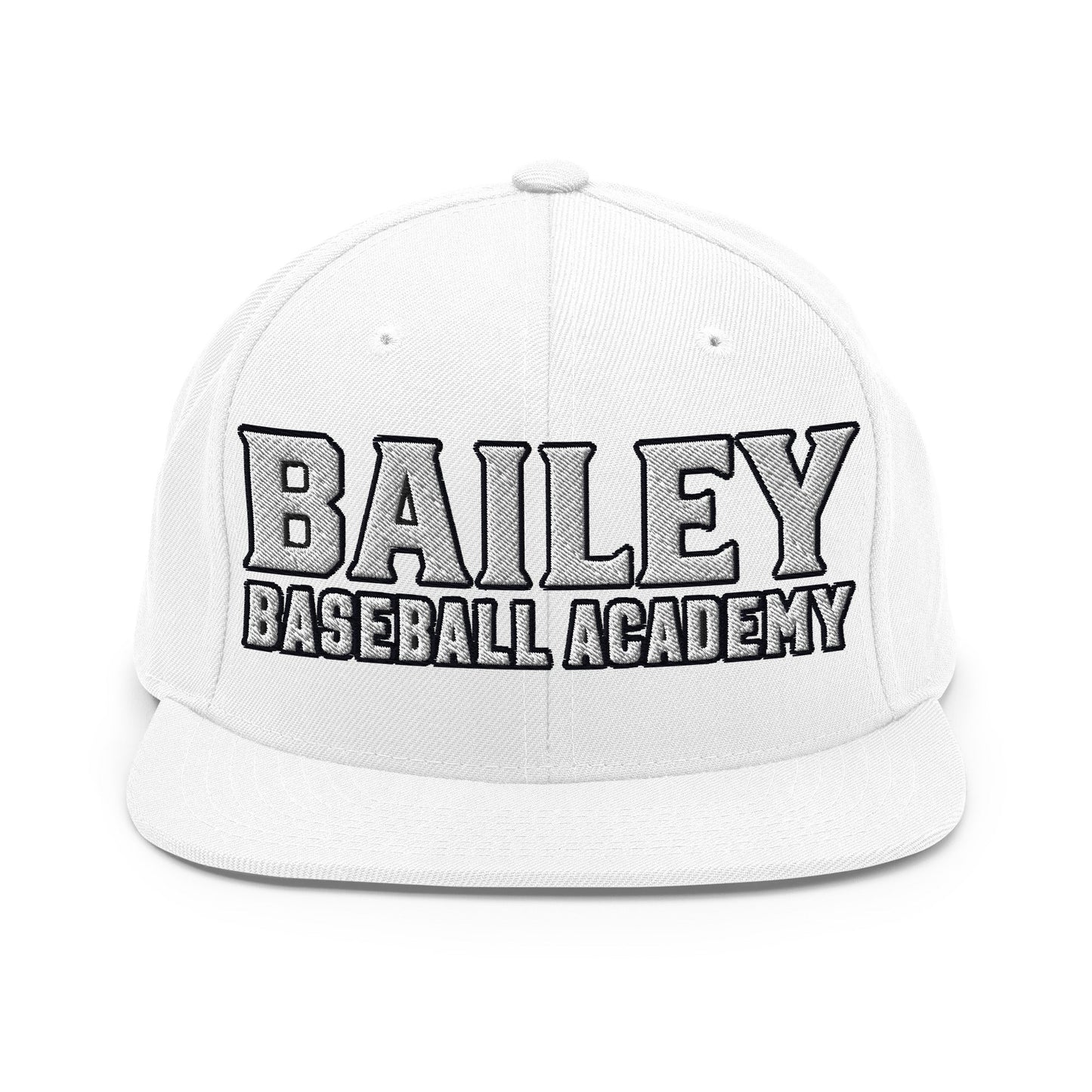 Snapback Hat | Bailey Baseball Academy | Script Logo
