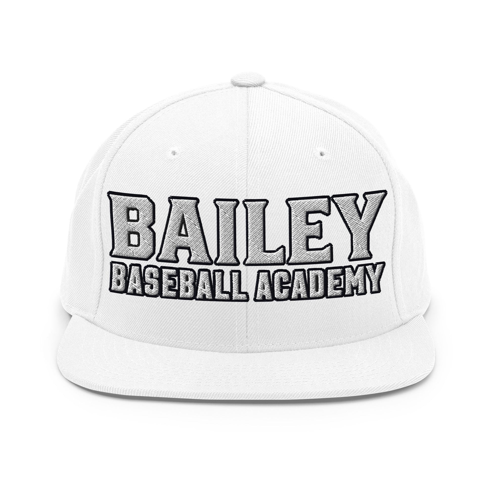 Snapback Hat | Bailey Baseball Academy | Script Logo