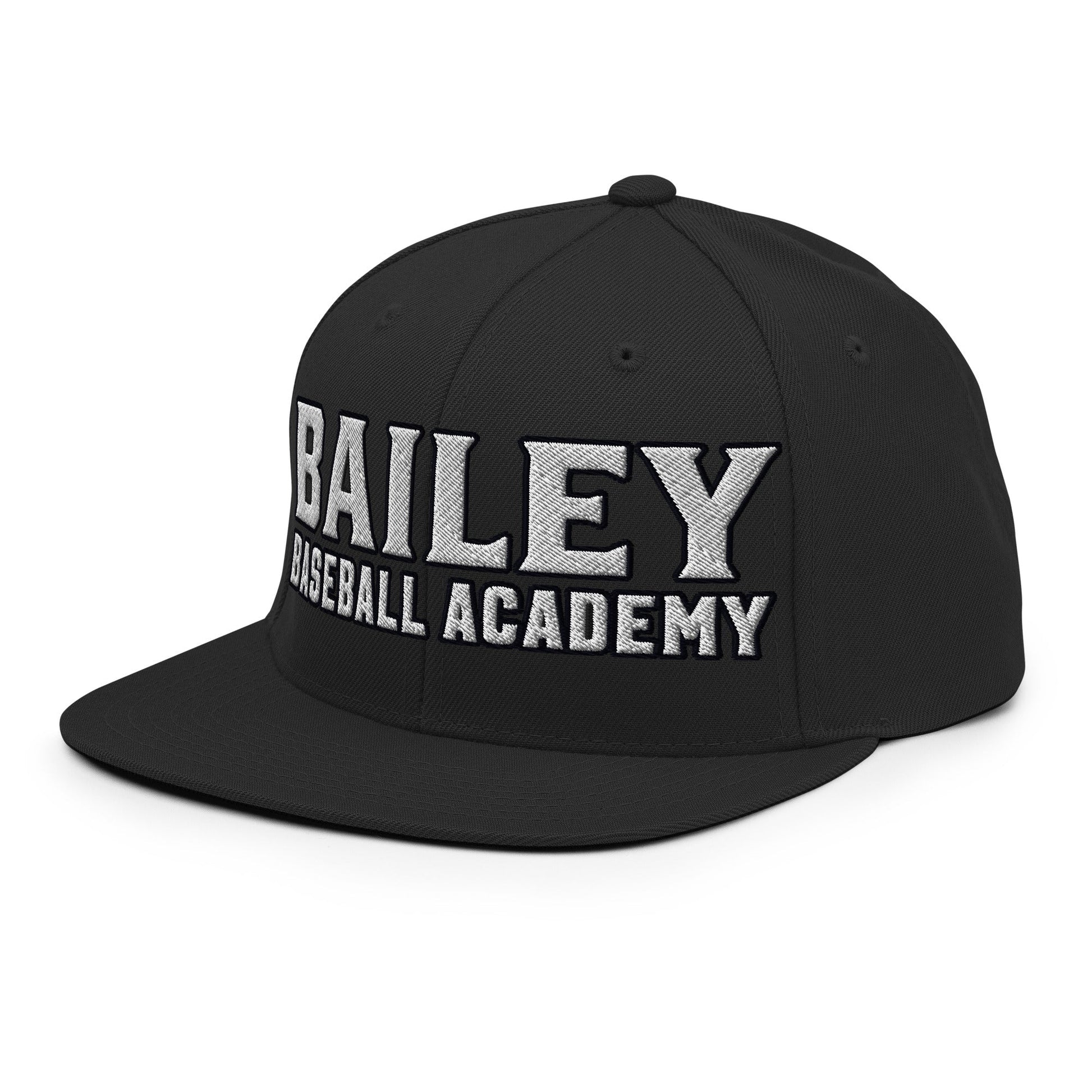 Snapback Hat | Bailey Baseball Academy | Script Logo