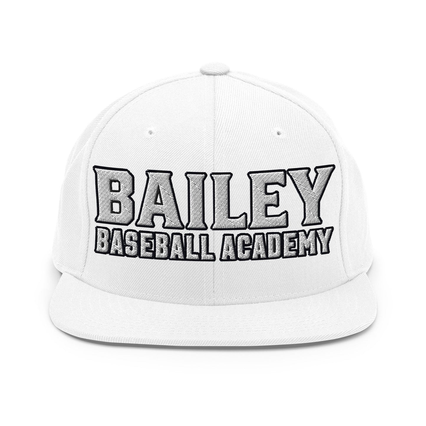 Snapback Hat | Bailey Baseball Academy | Script Logo