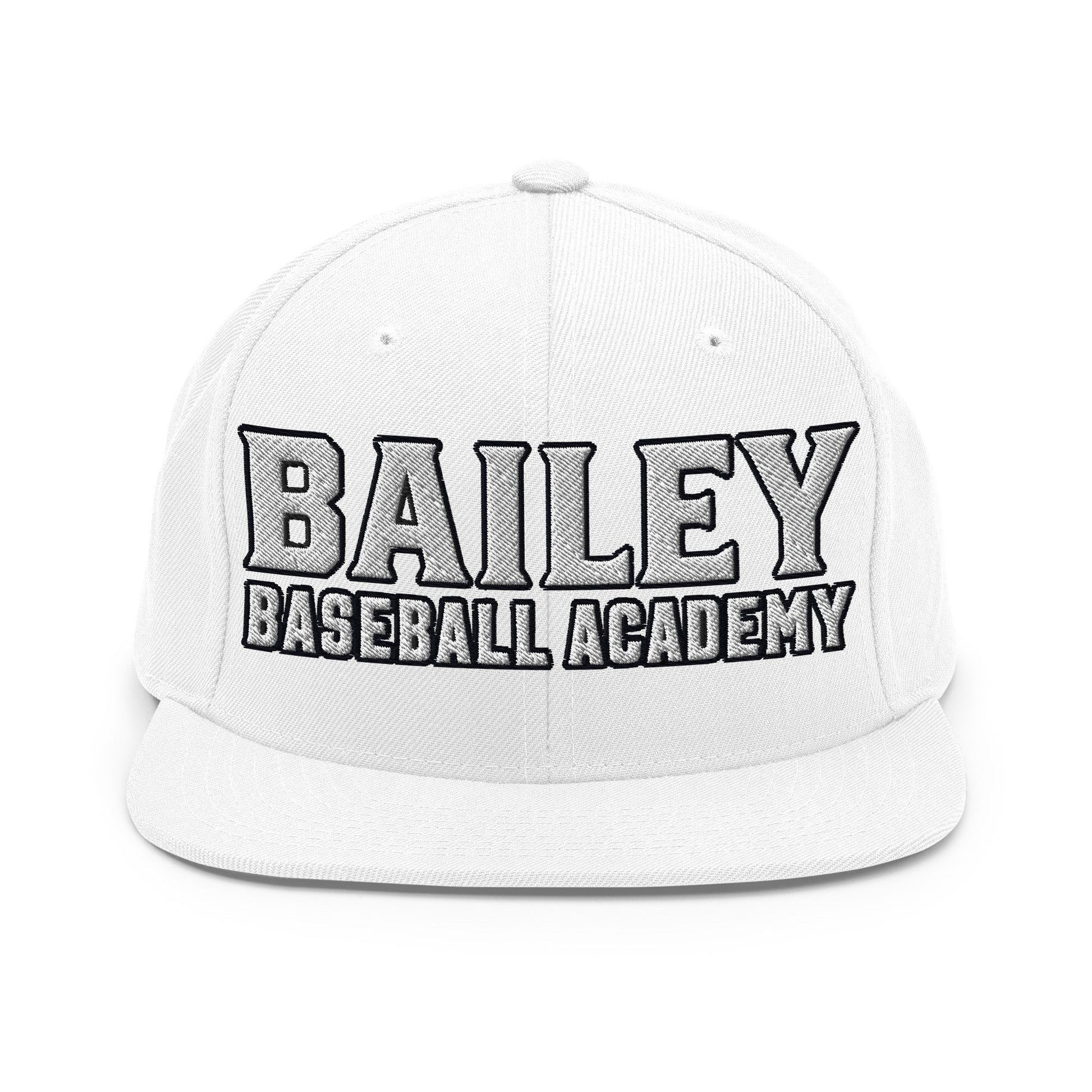 Snapback Hat | Bailey Baseball Academy | Script Logo