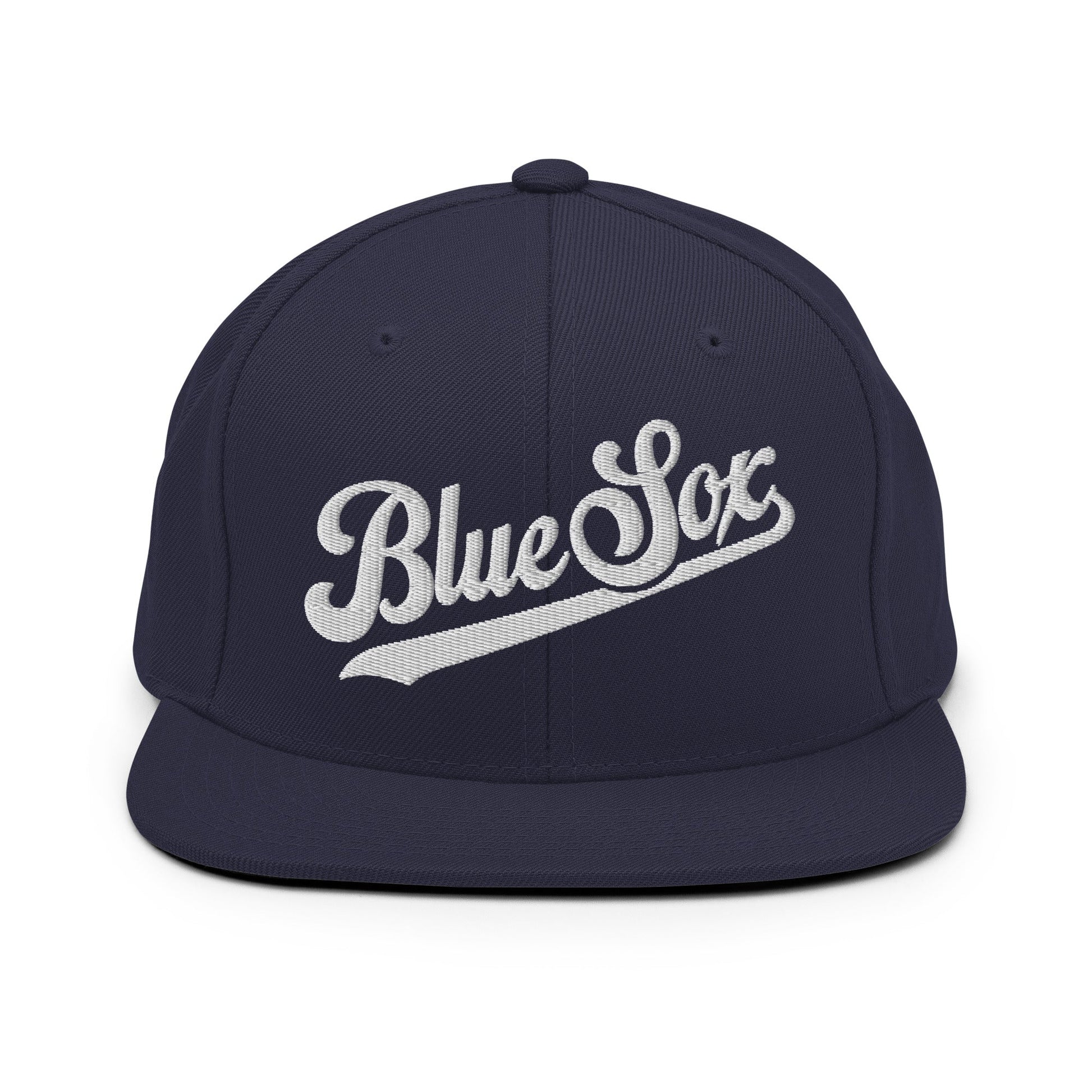Snapback Hat | Blue Sox | Script Logo