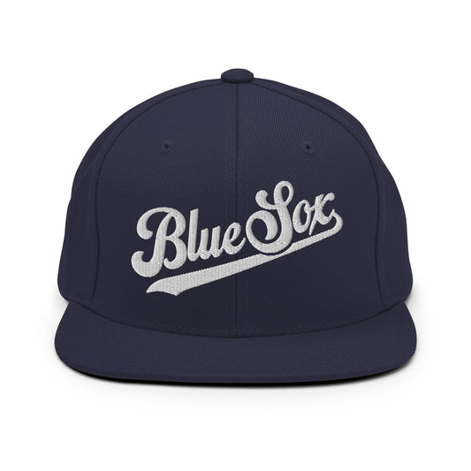 Snapback Hat | Blue Sox | Script Logo