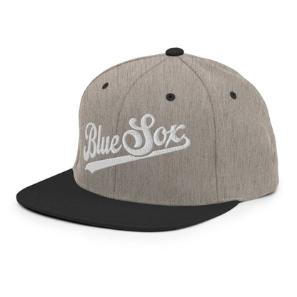 Snapback Hat | Blue Sox | Script Logo