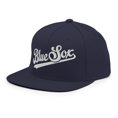 Snapback Hat | Blue Sox | Script Logo