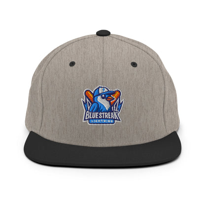 Snapback Hat | Blue Streak Lightning | Mascot Logo