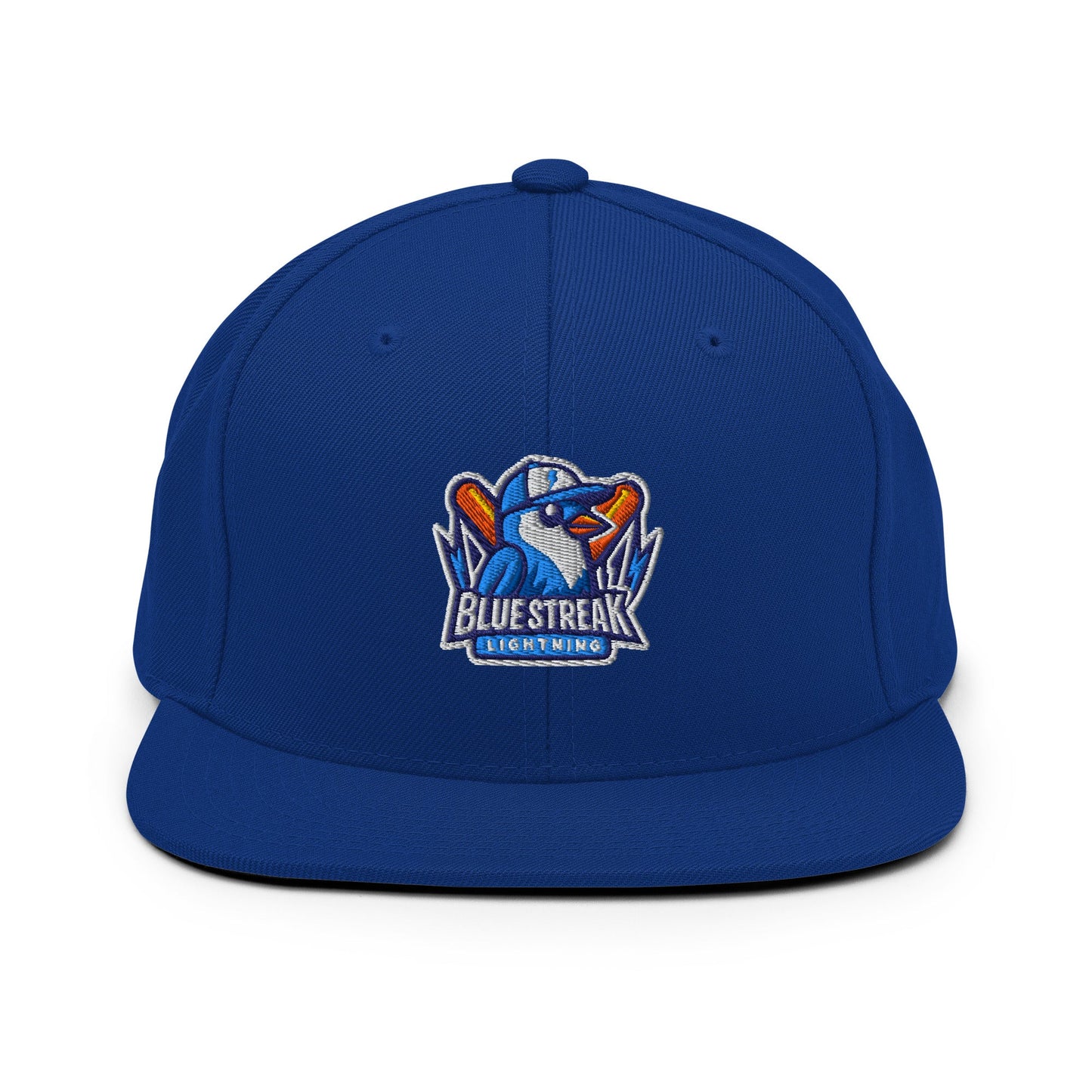 Snapback Hat | Blue Streak Lightning | Mascot Logo