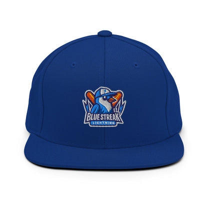 Snapback Hat | Blue Streak Lightning | Mascot Logo
