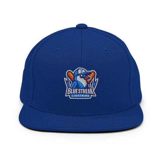 Snapback Hat | Blue Streak Lightning | Mascot Logo
