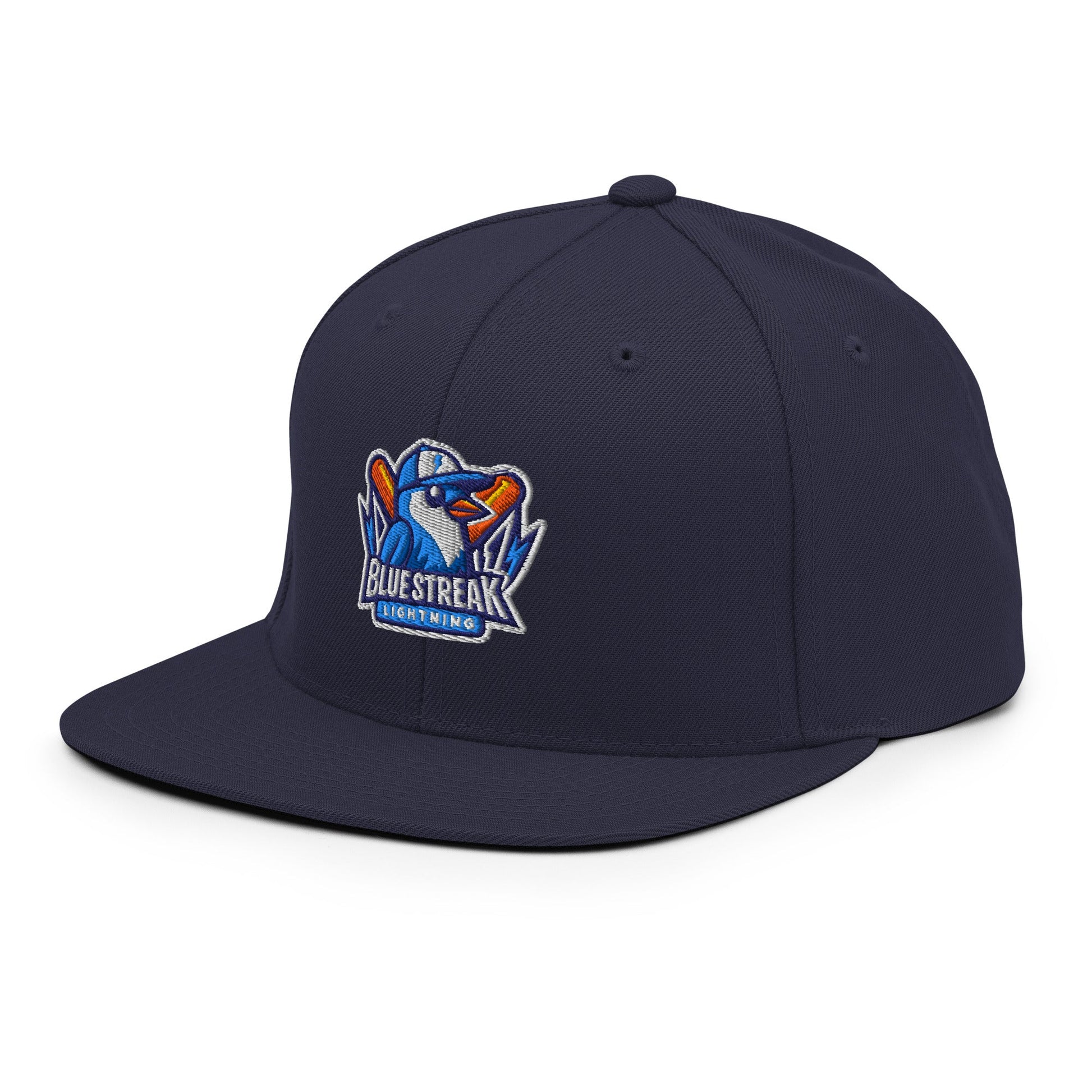 Snapback Hat | Blue Streak Lightning | Mascot Logo