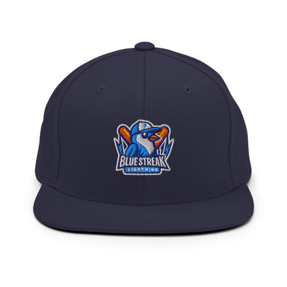 Snapback Hat | Blue Streak Lightning | Mascot Logo