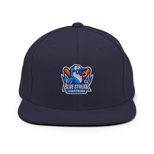 Snapback Hat | Blue Streak Lightning | Mascot Logo