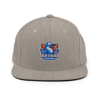 Snapback Hat | Blue Streak Lightning | Mascot Logo