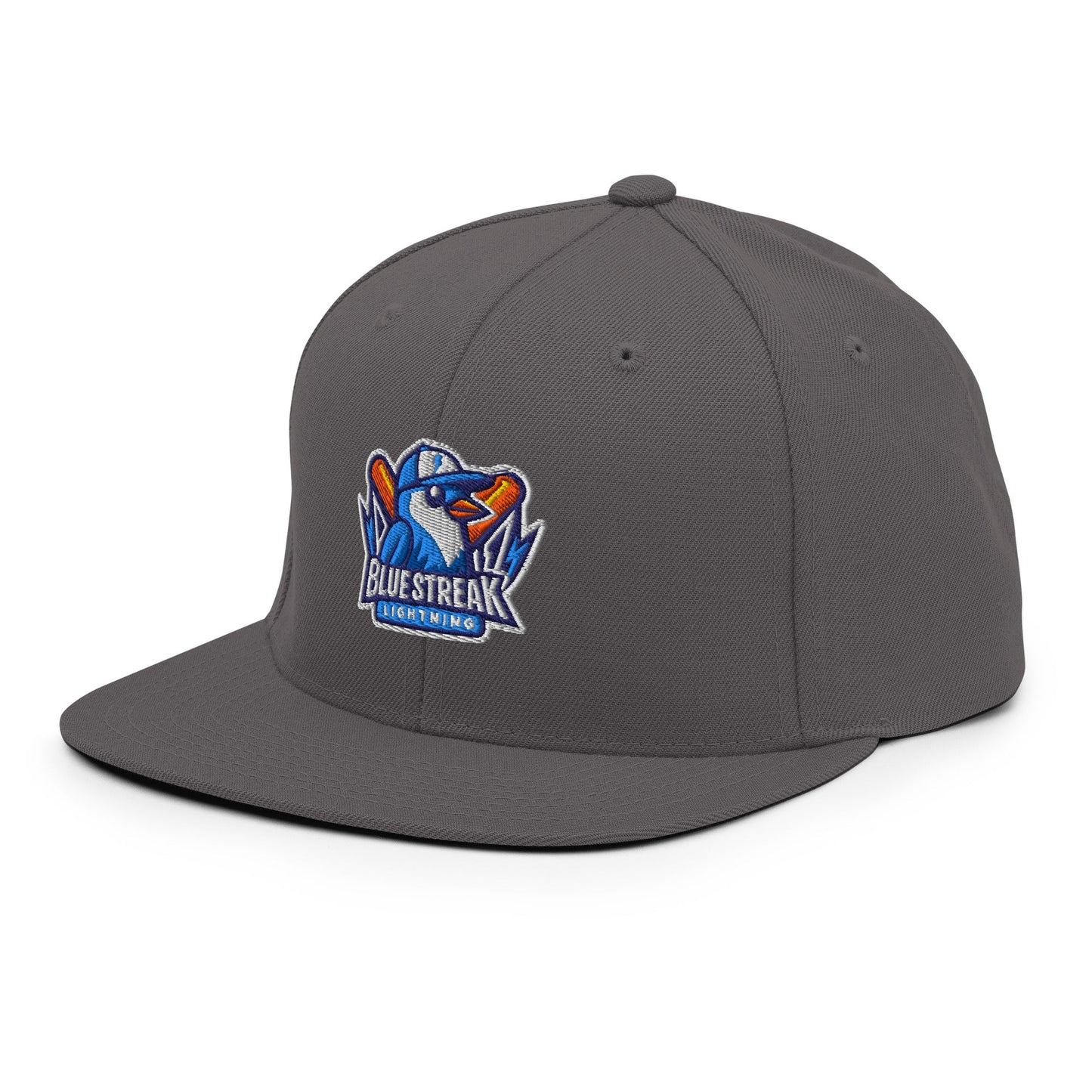 Snapback Hat | Blue Streak Lightning | Mascot Logo