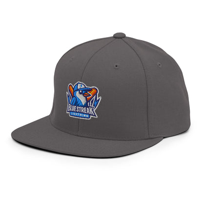 Snapback Hat | Blue Streak Lightning | Mascot Logo