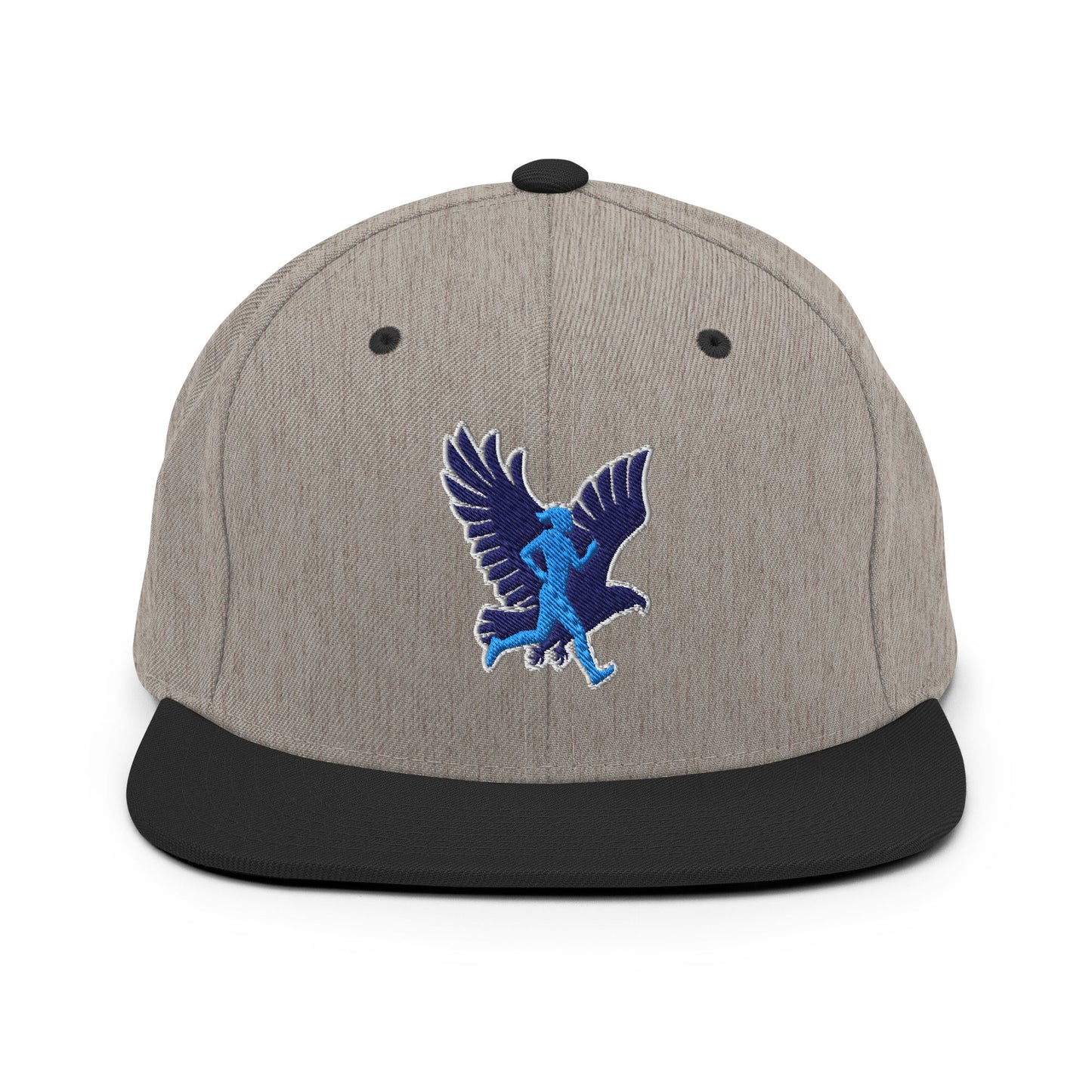 Snapback Hat | Bowdoinham Rebel Runners | Aerial Runner Emblem Logo