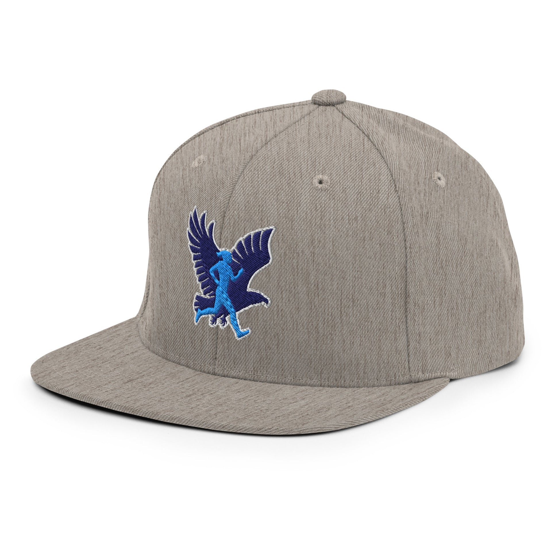Snapback Hat | Bowdoinham Rebel Runners | Aerial Runner Emblem Logo