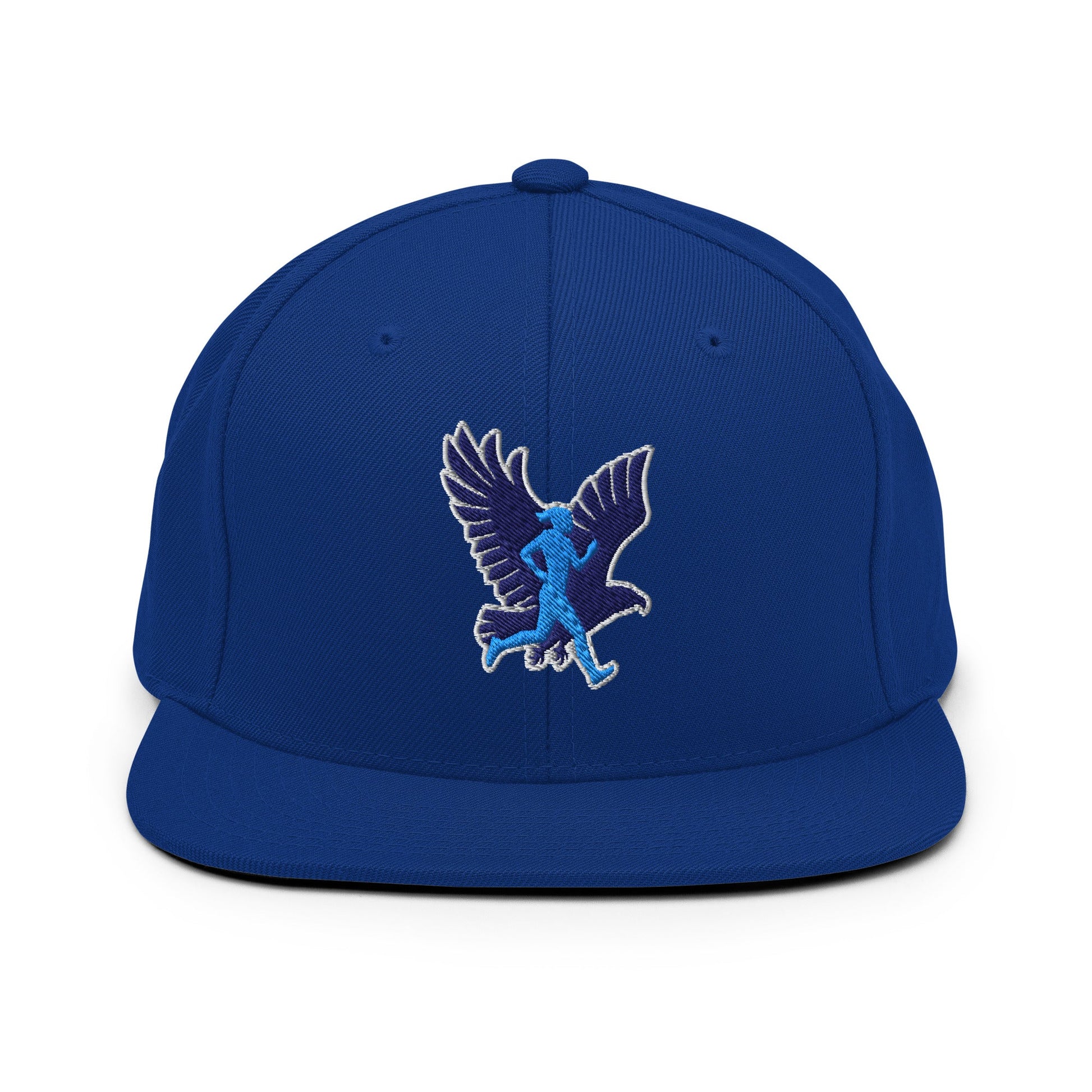 Snapback Hat | Bowdoinham Rebel Runners | Aerial Runner Emblem Logo