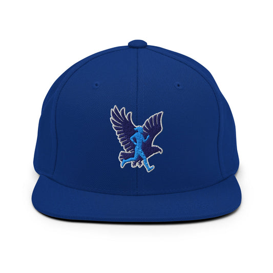 Snapback Hat | Bowdoinham Rebel Runners | Aerial Runner Emblem Logo