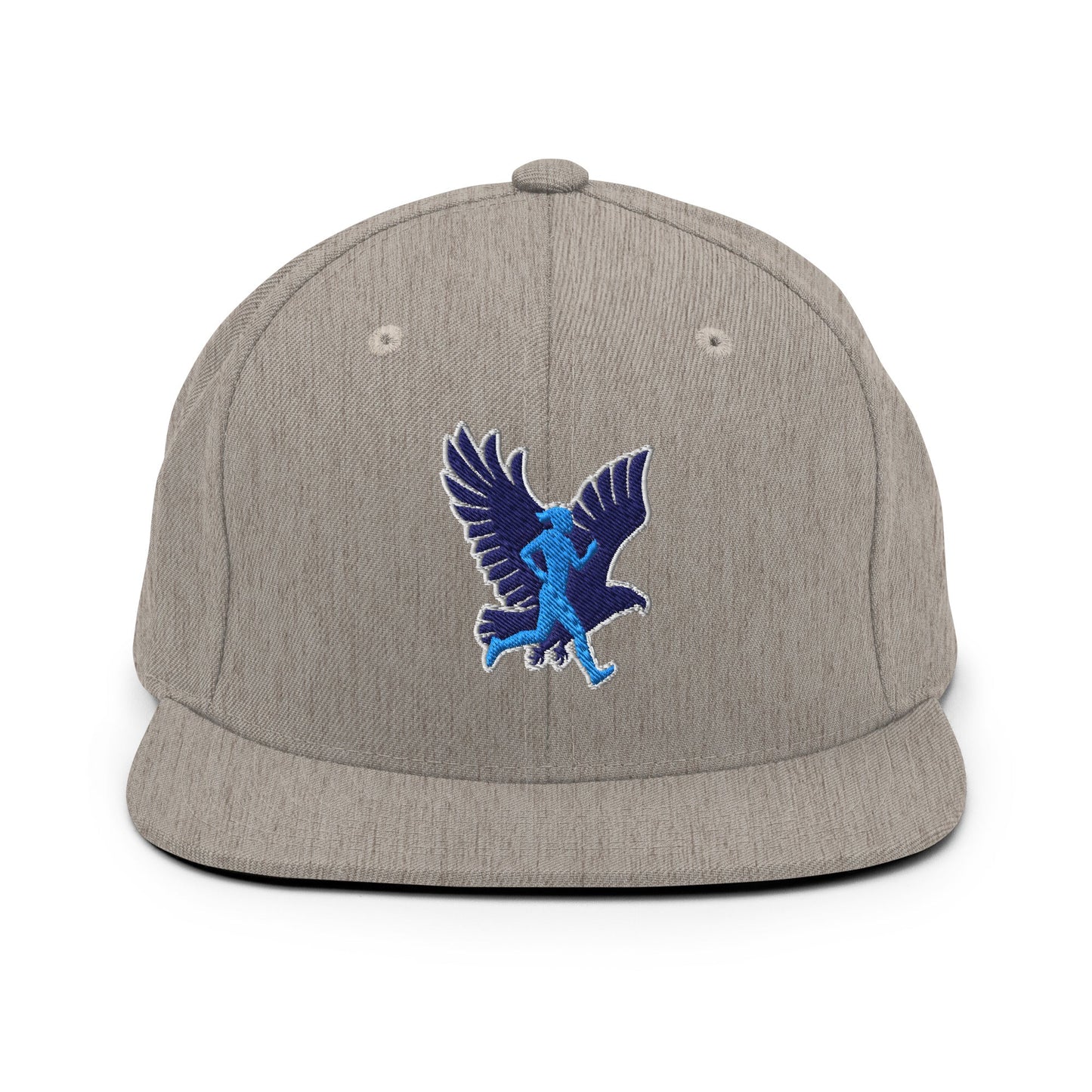 Snapback Hat | Bowdoinham Rebel Runners | Aerial Runner Emblem Logo